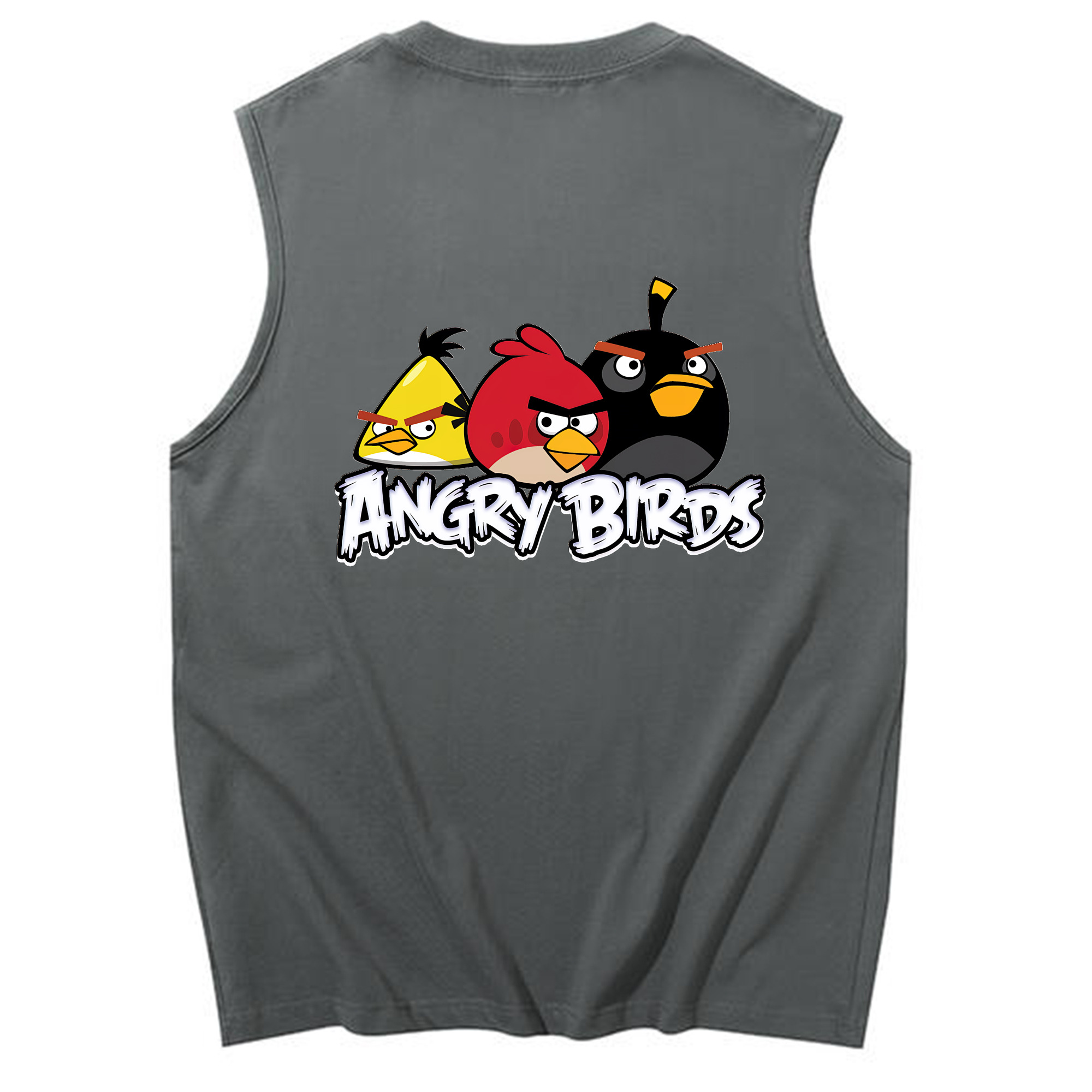 （画像用） Angry Birds アングリーバード コットン100％タンクトップ（背面プリント）